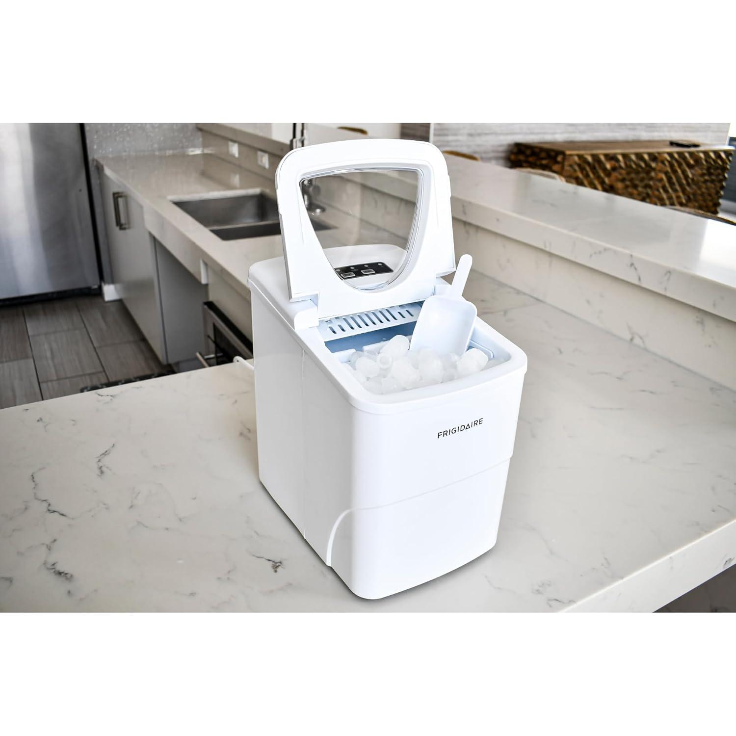 imageFrigidaire EFIC108Blue Compact Ice Maker Countertop Portable 26 lb per Day BlueWhite