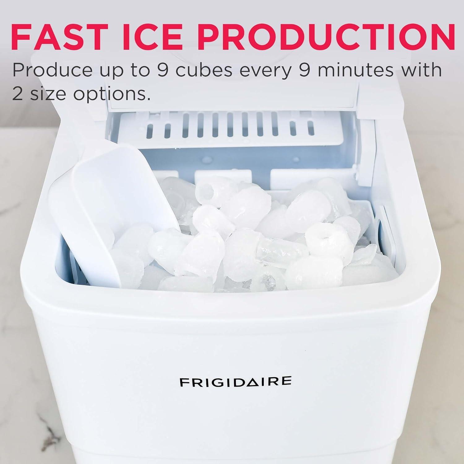 imageFrigidaire EFIC108Blue Compact Ice Maker Countertop Portable 26 lb per Day BlueWhite