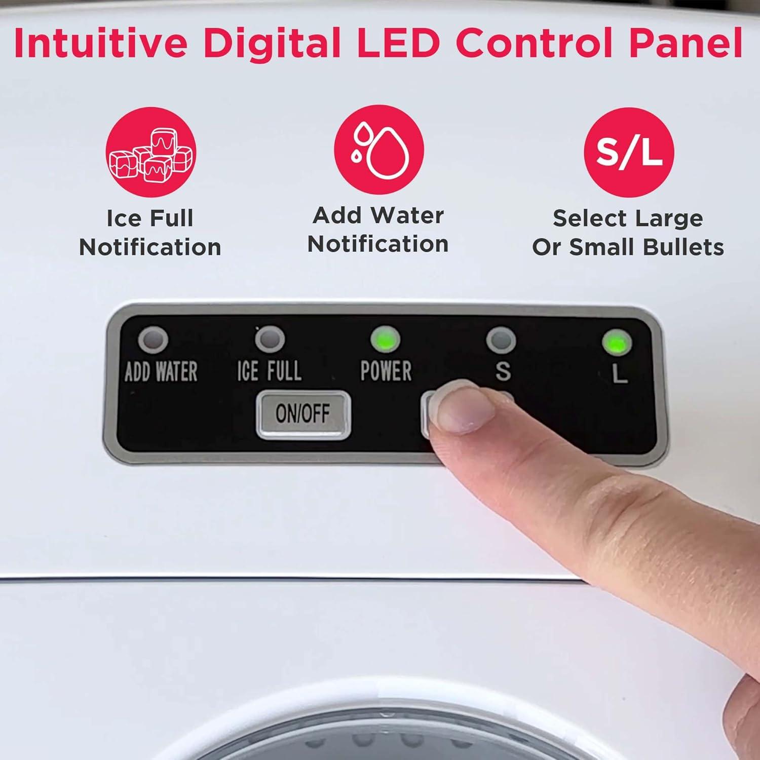 imageFrigidaire EFIC108Blue Compact Ice Maker Countertop Portable 26 lb per Day BlueWhite