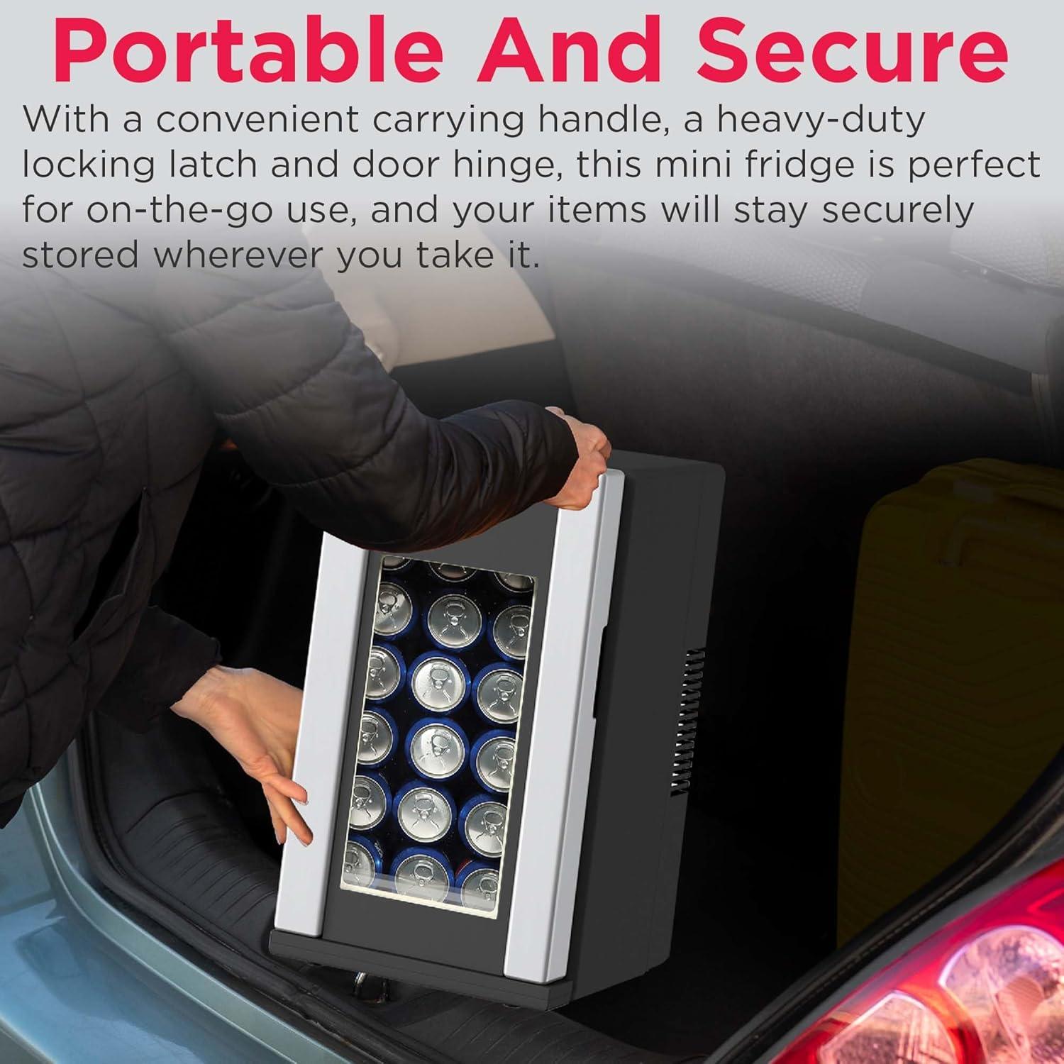 imageFrigidaire EFMIS567AMZ Retro Mini Drink Fridge 18 Cans Or 4 Wine Bottles Thermoelectric Drink Fridge Stainless