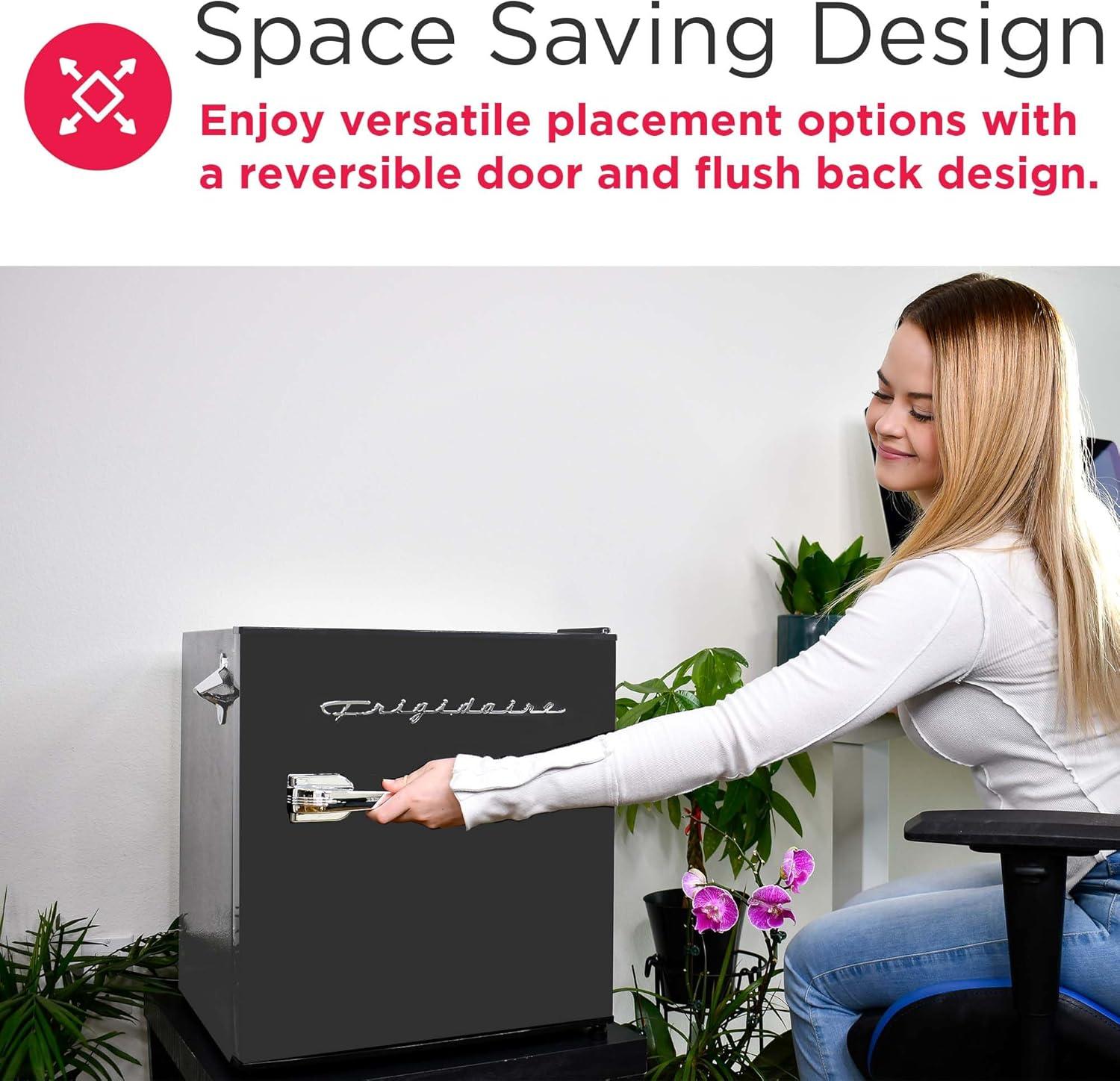 imageFrigidaire EFR176 16 cu ft Retro Bar Fridge with Side Bottle Opener BlueBlack