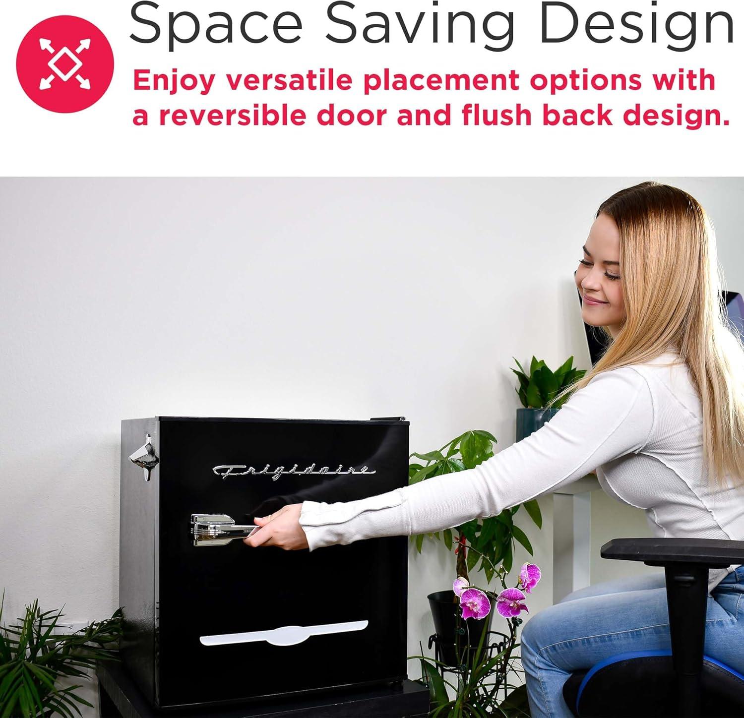 imageFrigidaire EFR176 16 cu ft Retro Bar Fridge with Side Bottle Opener BlueBlack