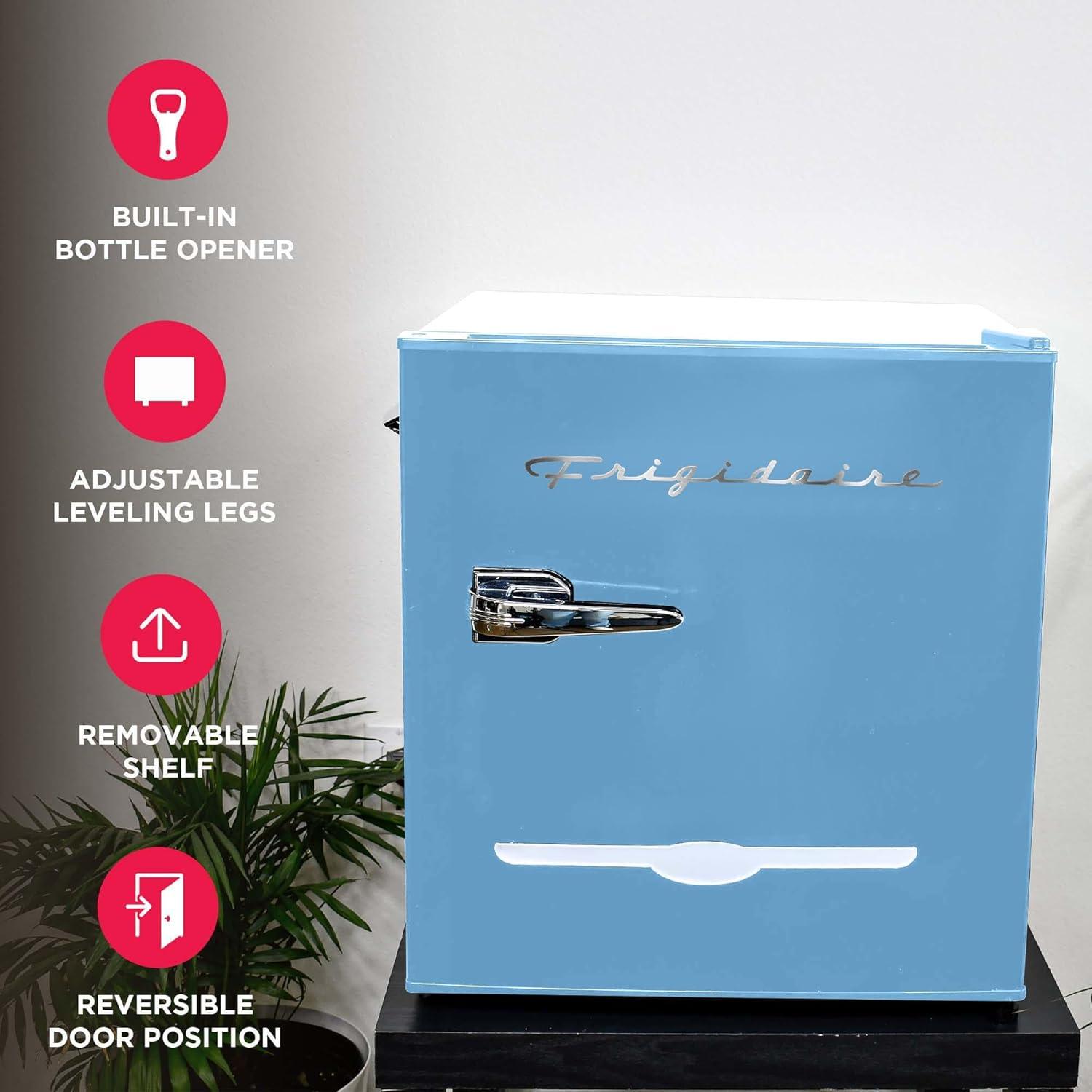 imageFrigidaire EFR176 16 cu ft Retro Bar Fridge with Side Bottle Opener BlueBlue
