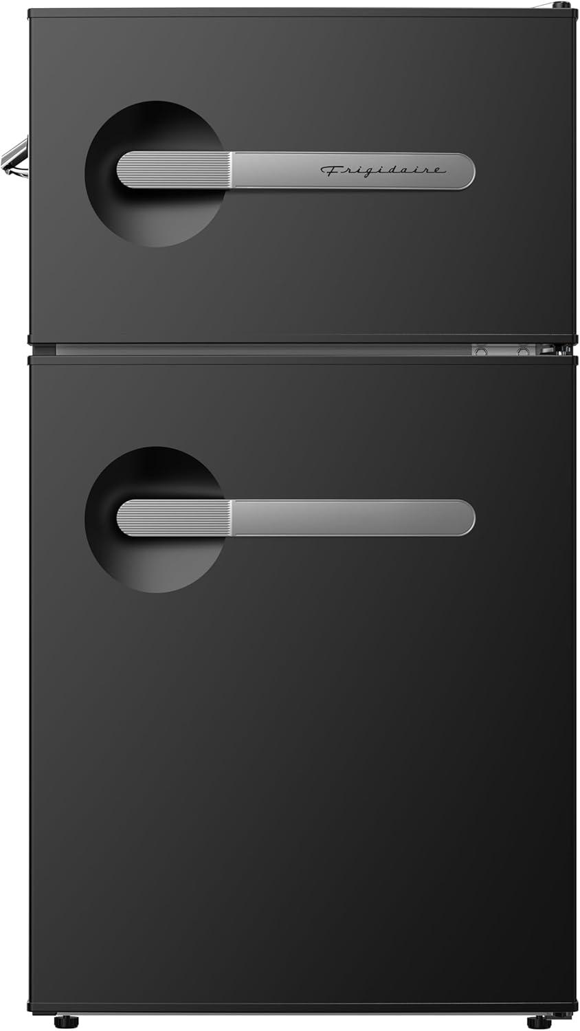 imageFrigidaire EFR3A1 Compact Small TopFreezer Refrigerator Stainless Steel Mini Bar Fridge Platinum Series2126quot D x 1783quot W x 335quot H 32 cu ft Double DoorBlack