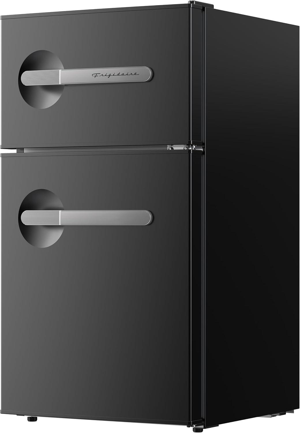 imageFrigidaire EFR3A1 Compact Small TopFreezer Refrigerator Stainless Steel Mini Bar Fridge Platinum Series2126quot D x 1783quot W x 335quot H 32 cu ft Double DoorBlack