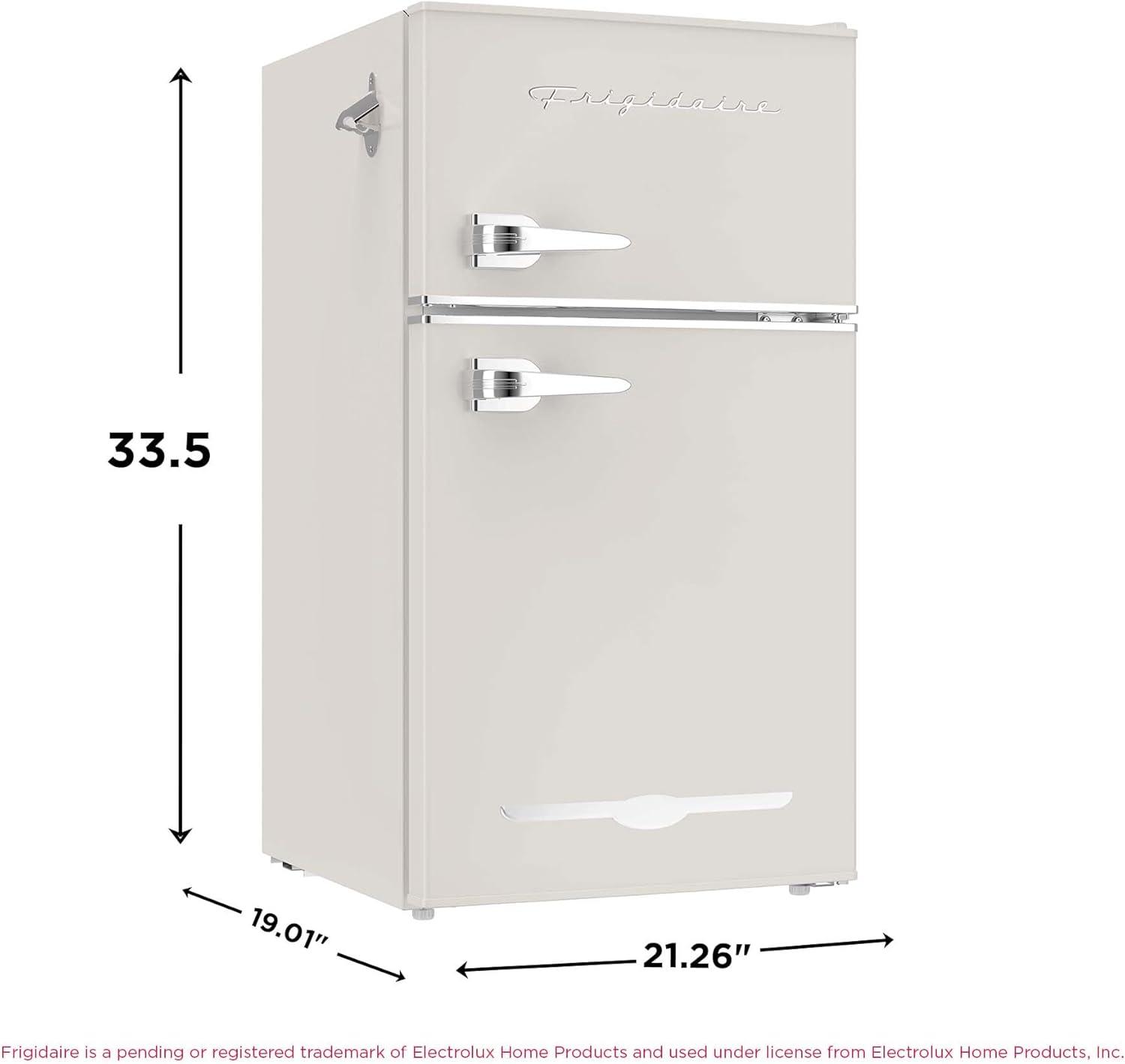 imageFrigidaire EFR840 Retro Mini Fridge with Freezer ampamp Side Bottle Opener Small 2 Door Refrigerator for Office Bar or College Dorm Room 32 Cu Ft MintCream