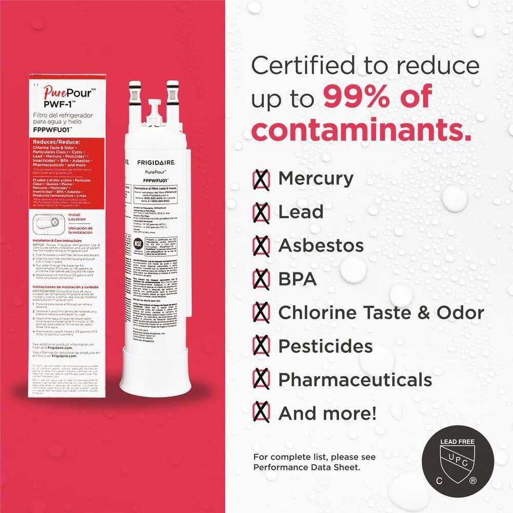 imageFrigidaire FPPWFU01 PurePour PWF1 Water Filter1 Count Pack of 1