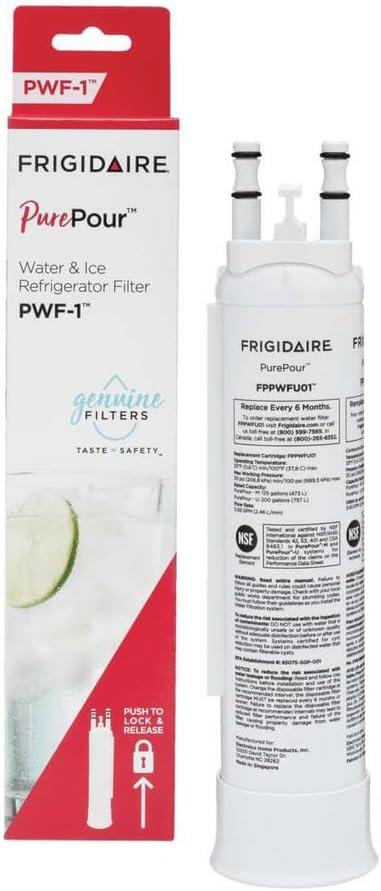 imageFrigidaire FPPWFU01 Water Filter Replacement Bonus Stainless Steel Fridge Cleaner Spray Bundle