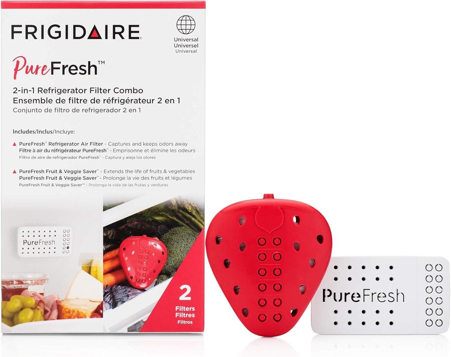 imageFrigidaire FRPFUCOMBO Pure Fresh 2in1 Refrigerator Air Filter Combo 2 CountAir Filter Fruit and Veggie Saver Combo