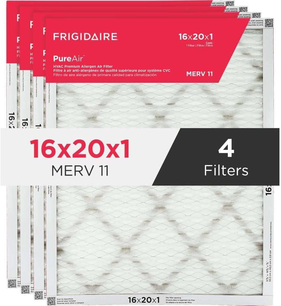 imageFrigidaire PureAir 20x25x1 MERV 8 Allergen Electrostatic Pleated Air Conditioner HVAC AC Furnace Filters 6 Pack exact dimensions 1981 X 2481 X 08116 x 20 x 1