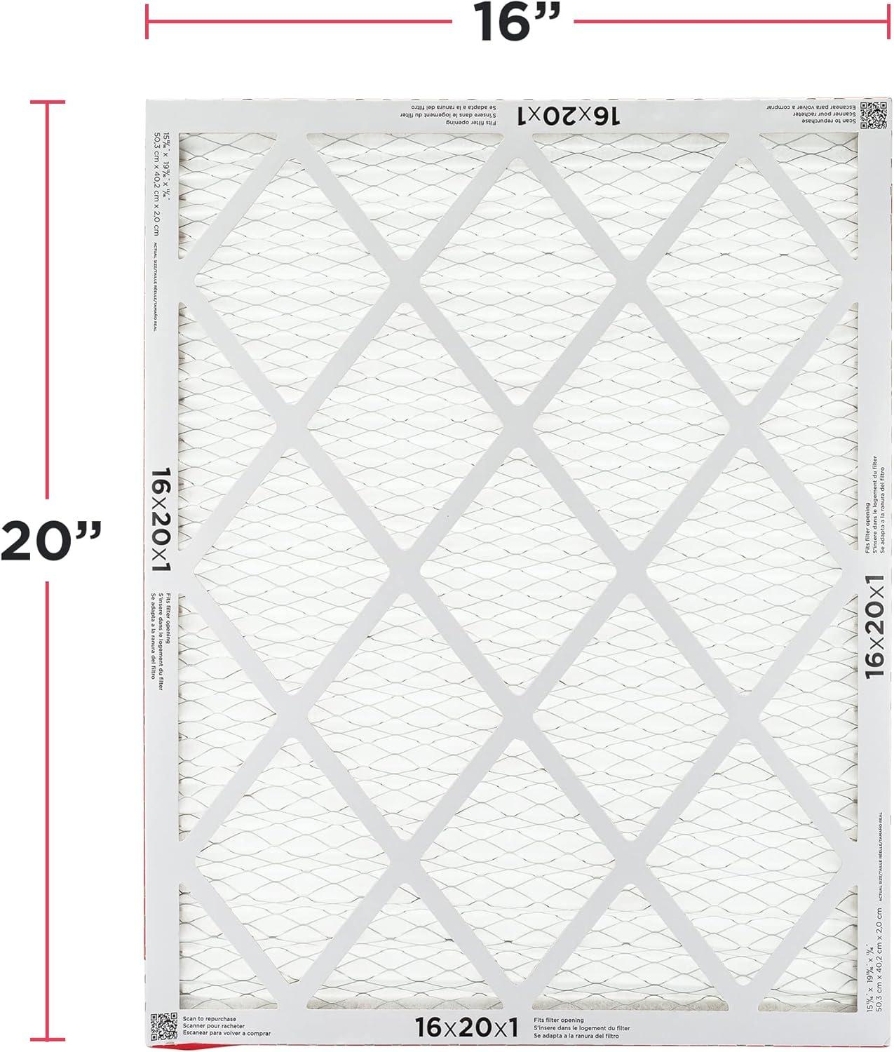 imageFrigidaire PureAir 20x25x1 MERV 8 Allergen Electrostatic Pleated Air Conditioner HVAC AC Furnace Filters 6 Pack exact dimensions 1981 X 2481 X 08116 x 20 x 1