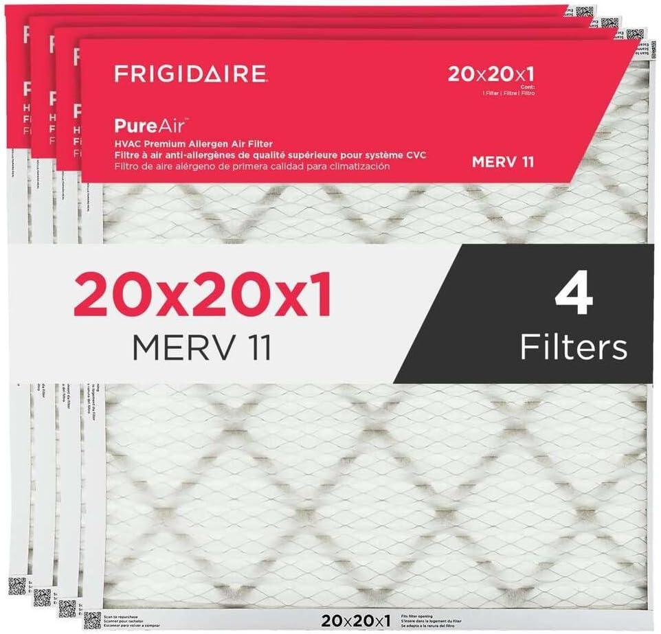 imageFrigidaire PureAir 20x25x1 MERV 8 Allergen Electrostatic Pleated Air Conditioner HVAC AC Furnace Filters 6 Pack exact dimensions 1981 X 2481 X 08120 x 20 x 1
