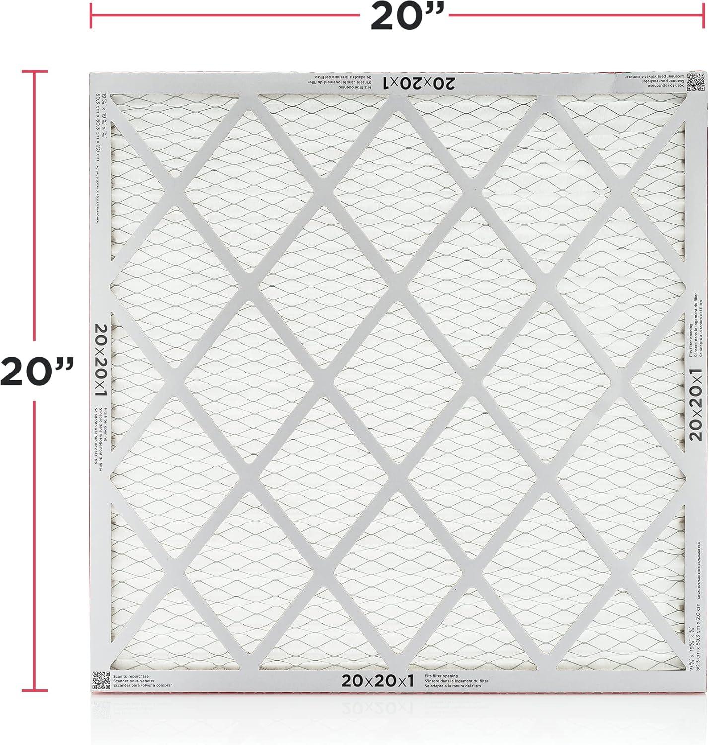 imageFrigidaire PureAir 20x25x1 MERV 8 Allergen Electrostatic Pleated Air Conditioner HVAC AC Furnace Filters 6 Pack exact dimensions 1981 X 2481 X 08120 x 20 x 1