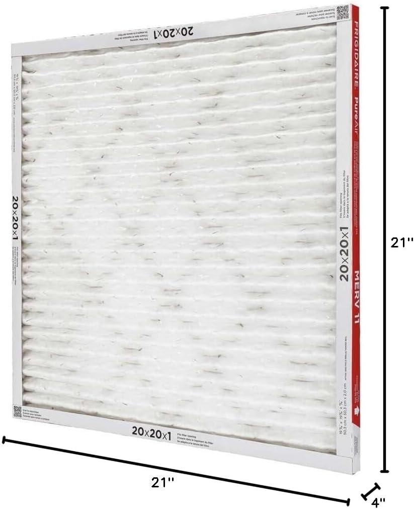 imageFrigidaire PureAir 20x25x1 MERV 8 Allergen Electrostatic Pleated Air Conditioner HVAC AC Furnace Filters 6 Pack exact dimensions 1981 X 2481 X 08120 x 20 x 1