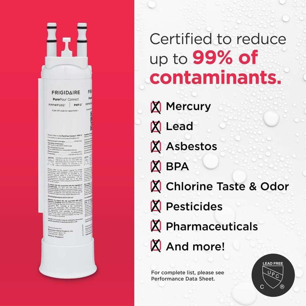 imageFrigidaire PurePour Connect PWF2 Water ampamp Ice Refrigerator FilterFPPWFU02 Water Filter