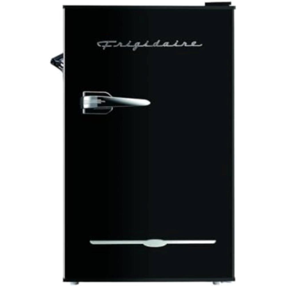 imageFRIGIDAIRE EFR376BLACK 31 Cu Ft Black Retro Bar Fridge with Side Bottle OpenerBLACK