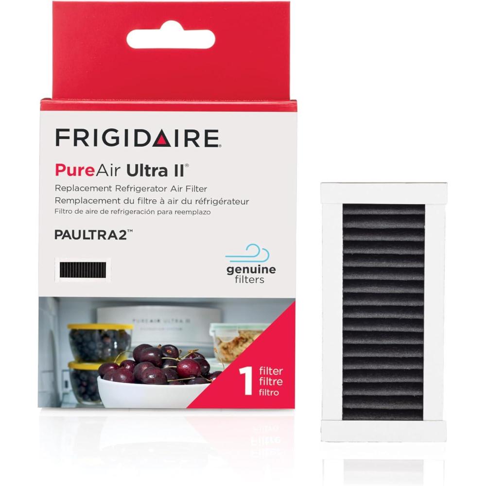 imageFRIGIDAIRE PAULTRA2 Pure Air Ultra II Refrigerator Air Filter with Carbon Technology to Absorb Food Odors 38 Inch x 18 Inch White1 Count Pack of 1