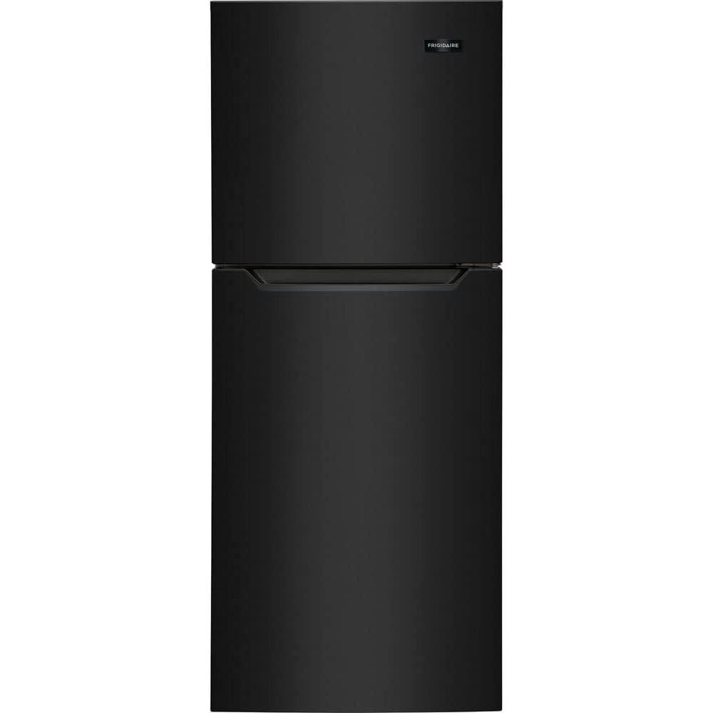 imageFrigidaire 101 Cu Ft Compact ADA Top Freezer Refrigerator in White with Electronic Control Panel Reversible Door Swing ENERGY STARBlack