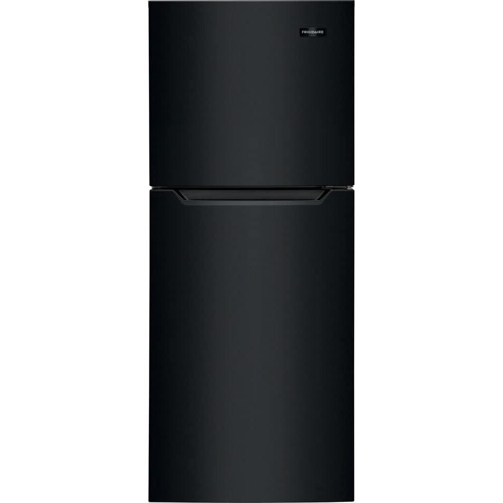 imageFrigidaire 116 Cu Ft Compact ADA Top Freezer Refrigerator in Brushed Steel with Electronic Control Panel Reversible Door Swing ENERGY STARBlack