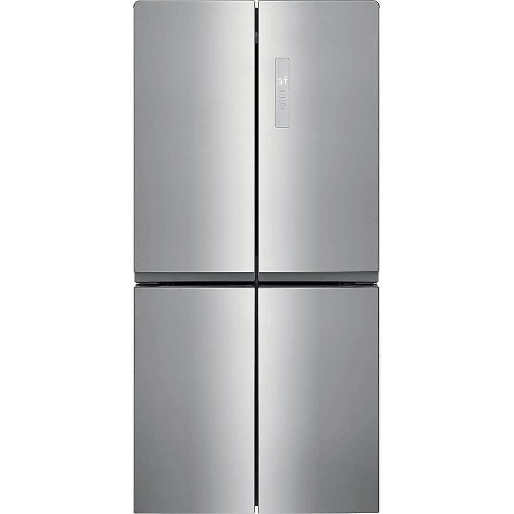 imageFrigidaire 174 Cu Ft 4 Door Refrigerator in Brushed Steel with Adjustable Freezer StorageNew Model