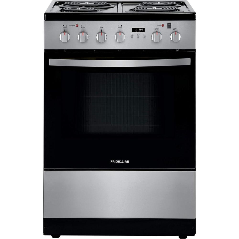 imageFrigidaire 24 in 19 Cu Ft Electric Range in Stainless Steel with Hidden Bake ADA CompliantStainless Steel
