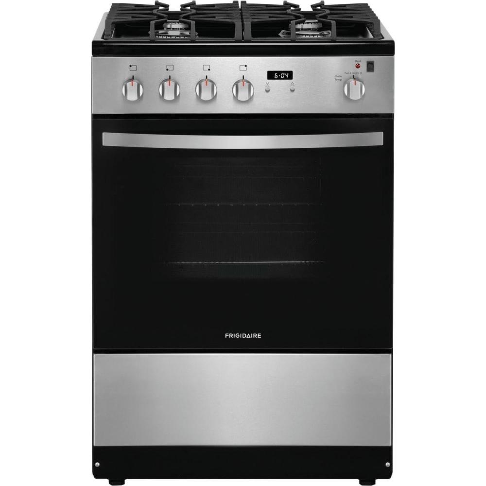 imageFrigidaire 24 in 19 Cu Ft Gas Range in Stainless Steel with Continuous Cast Iron Grates ADA CompliantStainless Steel
