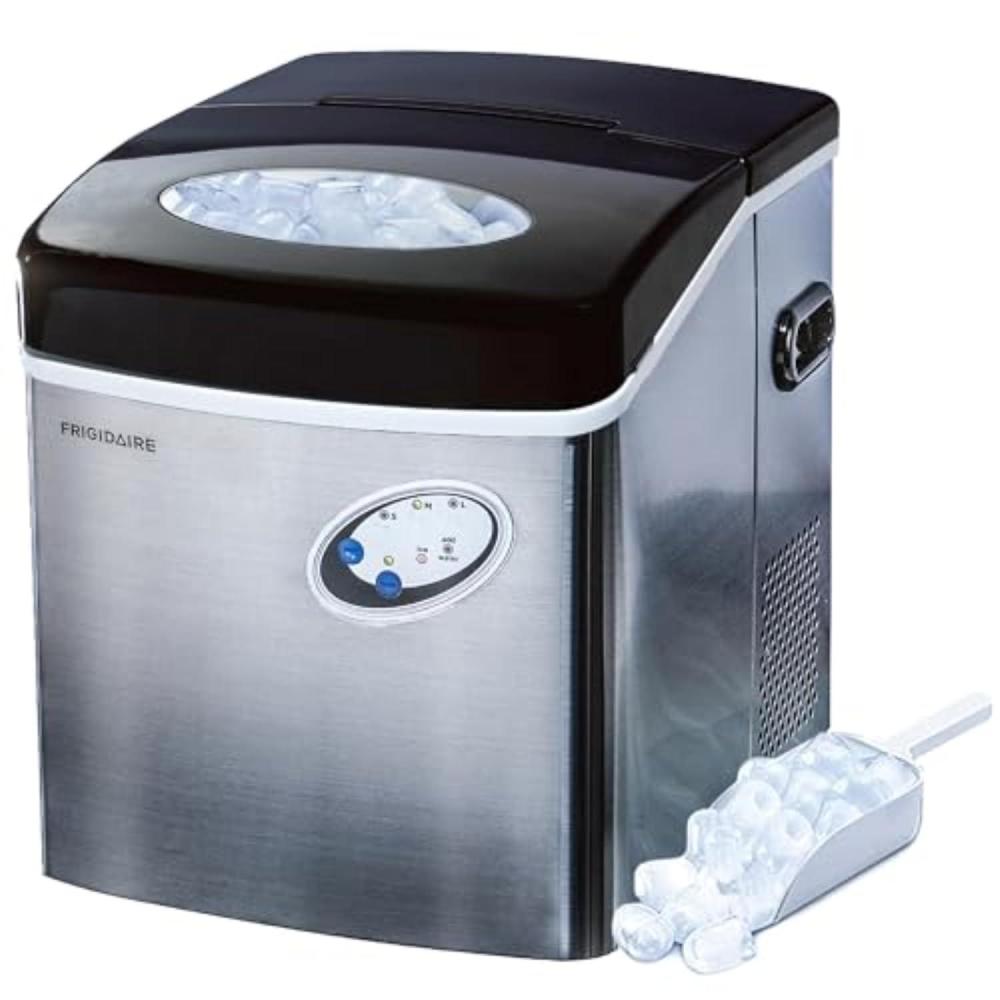 imageFrigidaire EFIC115 Extra Large Ice Maker Stainless Steel 48 lbs per Day48 lbs of Ice per day