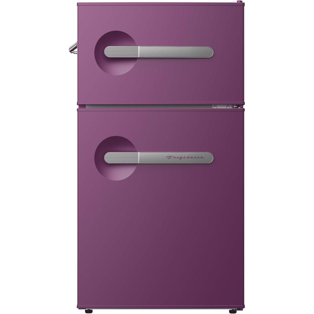 imageFrigidaire EFR3A1 Compact Small TopFreezer Refrigerator Stainless Steel Mini Bar Fridge Platinum Series2126quot D x 1783quot W x 335quot H 32 cu ft Double DoorPurple