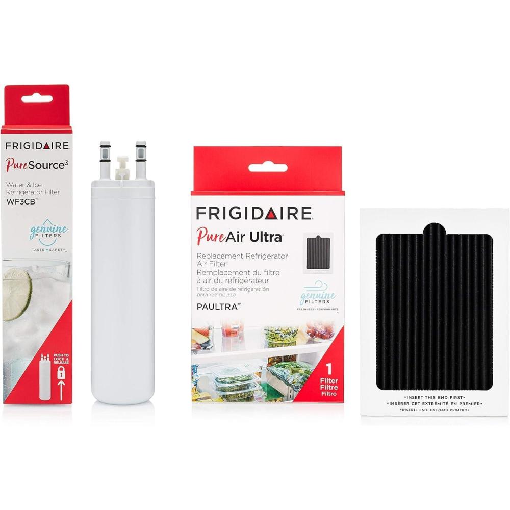 imageFrigidaire FRIGCOMBO3 WF3CB Water PAULTRA Air Filter Combo Pack 2 Piece Set Compatible with Select Models Only2 Piece Set