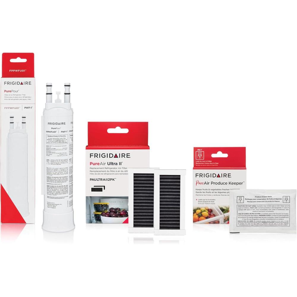 imageFrigidaire PurePour PWF1 FPPWFU01 2 PureAir Ultra II PAULTRA2 PureAir PK1 FRPAPKRF Water ampamp Air Filter Combo