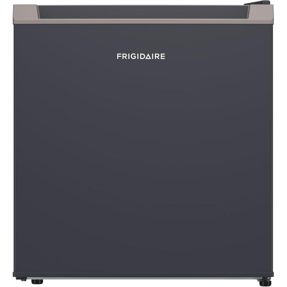 imageFrigidaire Retro Compact Mini Fridge with Freezer Compartment Chrome Handles Builtin Water Dispenser 18 cu ftBlack