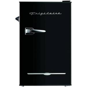 FRIGIDAIRE EFR376-BLACK 3.1 Cu Ft Black Retro Bar Fridge with Side Bottle Opener(BLACK)