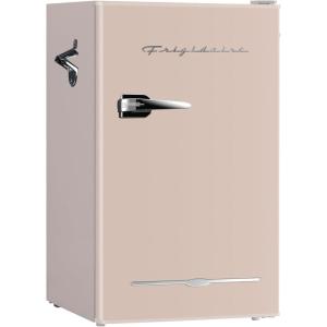 FRIGIDAIRE EFR376-BLACK 3.1 Cu Ft Black Retro Bar Fridge with Side Bottle Opener(Pink)