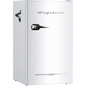 FRIGIDAIRE EFR376-BLACK 3.1 Cu Ft Black Retro Bar Fridge with Side Bottle Opener(WHITE)