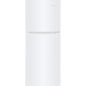 Frigidaire 11.6 Cu. Ft. Compact ADA Top Freezer Refrigerator in Brushed Steel with Electronic Control Panel, Reversible Door Swing, ENERGY STAR(White)