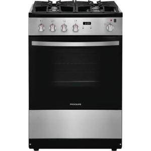 Frigidaire 24 in. 1.9 Cu. Ft. Gas Range in Stainless Steel with Continuous Cast Iron Grates, ADA Compliant(Stainless Steel)