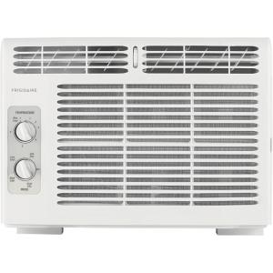 Frigidaire 8,000 BTU Window Air Conditioner with Remote Control, Cools Up to 350 Sq. Ft., Quiet Operation, Eco Mode, 3 Fan Speeds, Auto Restart, White(5 000 BTU Mechanical Controls)