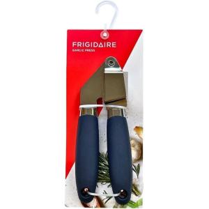 Frigidaire Garlic Press, Stainless Steel with Soft Ergonomic Silicone Handle (ROSE)(Navy)