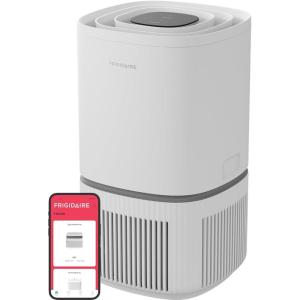 Frigidaire PureA300 HEPA Air Purifier for Small Bedrooms, Covers up to 850 Sq. Ft., 3-Stage Filtration, Energy Star Certification, Air Quality Monitoring, Smart Mode, Ultra Quiet, White(850 Square Feet Wifi)