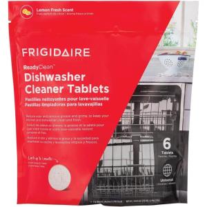 Frigidaire ReadyClean Probiotic Dishwasher Cleaner 6 Tablets, White, 6 Count(Dishwasher Probiotic)