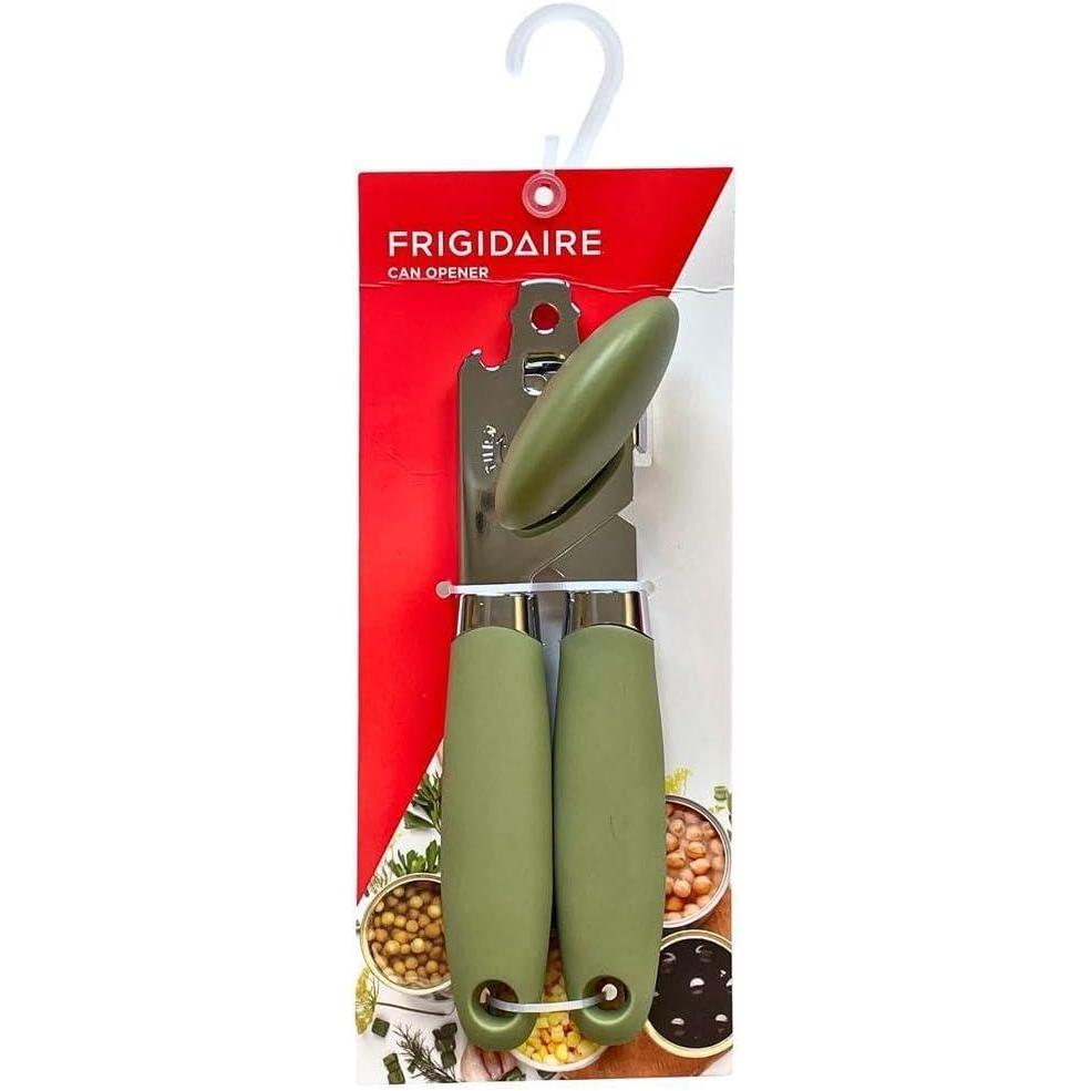 imageFrigidaire Stainless Steel Manual Can Opener with Soft Touch Handle Oversized Handheld Easy Turn Knob OLIVEOlive