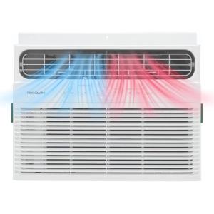 Frigidaire 8,000 BTU Window Air Conditioner with Supplemental Heat, Cools & Heats Up to 350 Sq. Ft., Remote Control, Quiet Operation, Eco Mode, 3 Fan Speeds, White(12 000 BTU)