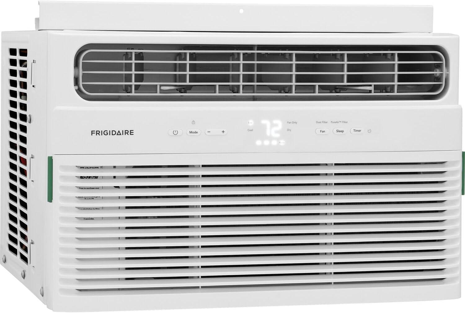 imageFrigidaire 8000 BTU Window Air Conditioner amp Dehumidifier 115V Cools up to 350 Sq Ft for Apartment Dorm Room amp SmallMedium Rooms with Remote Control Programmable Timer and Sleep Mode White